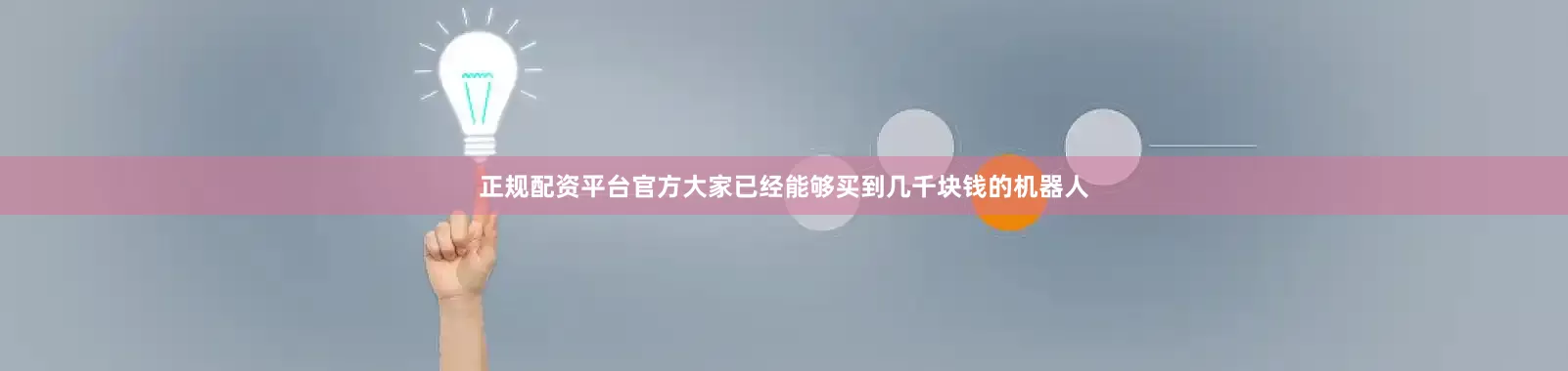 正规配资平台官方大家已经能够买到几千块钱的机器人